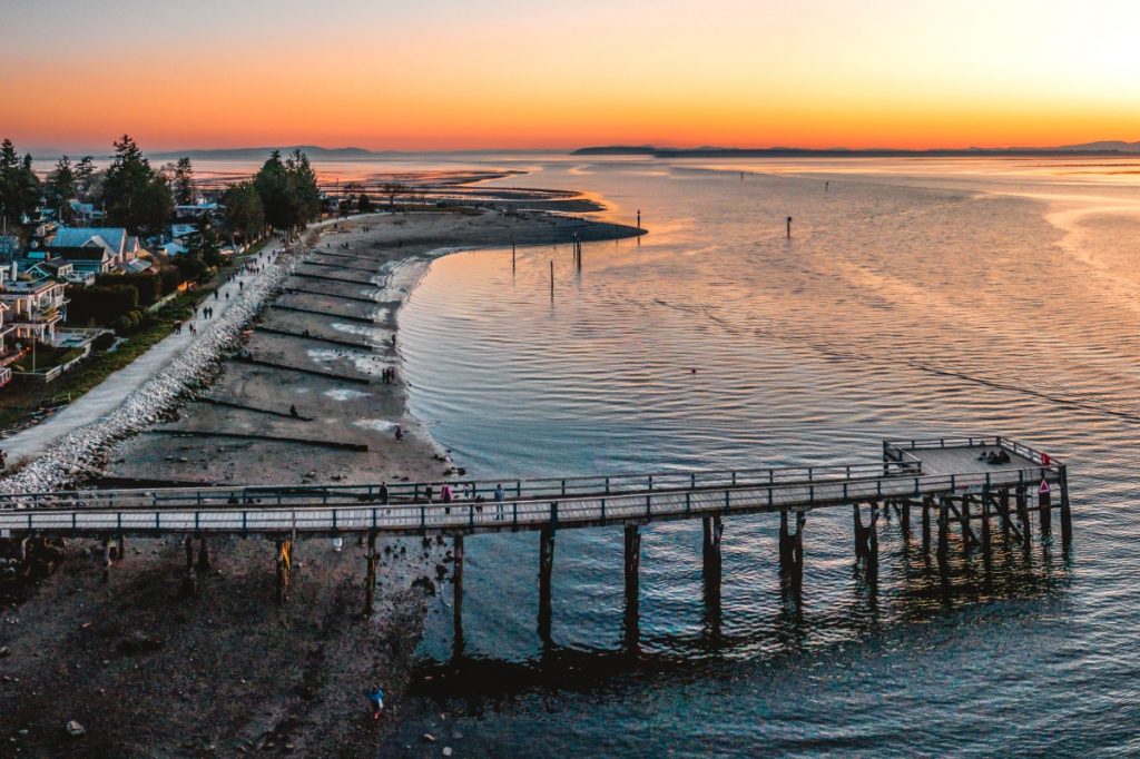 crescent beach Surrey - sunset in metro vancouver