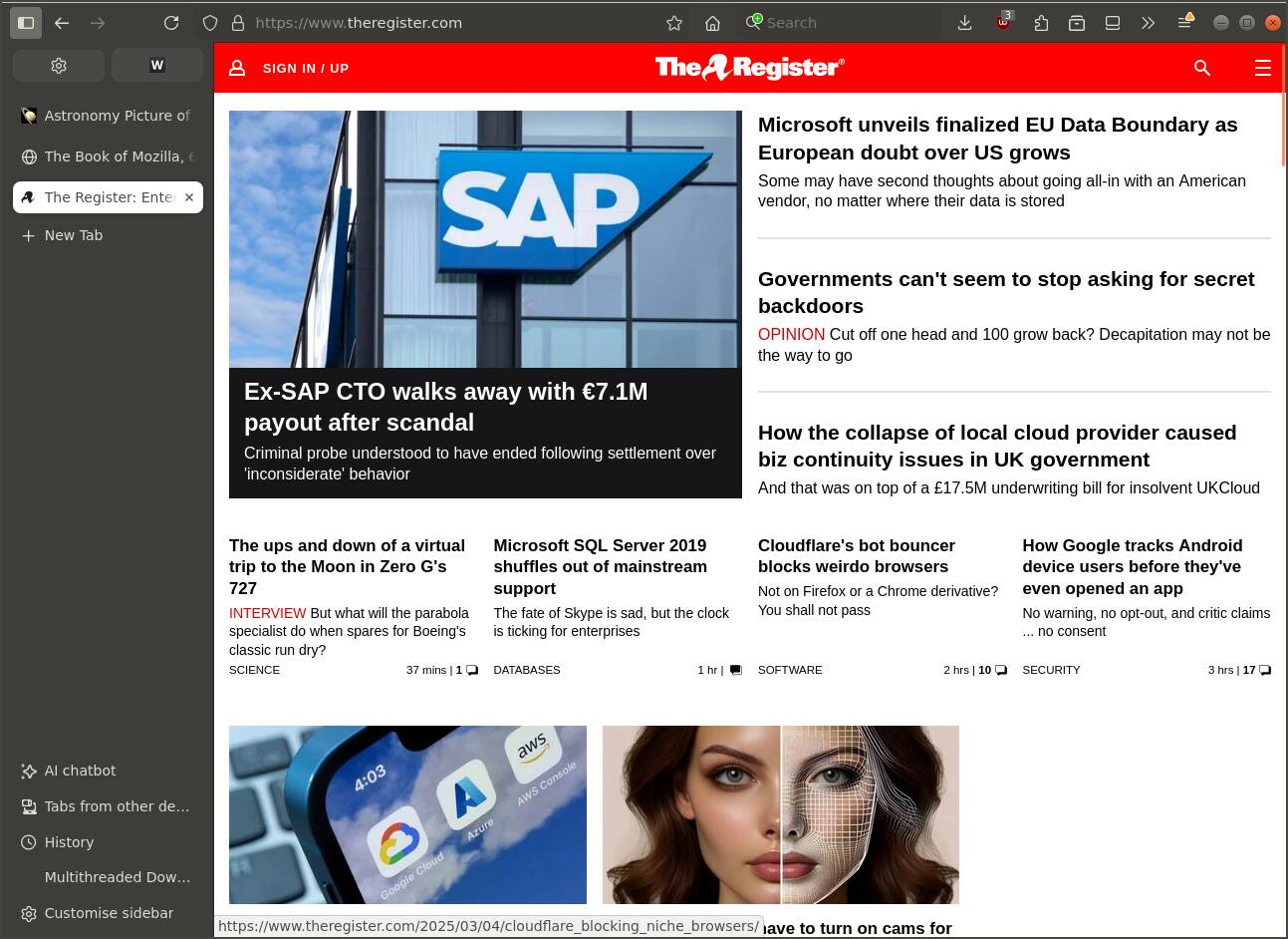 The new sidebar and toolbar layout works well on Linux, too. Handy on small-screen lappies. The new sidebar and toolbar layout works well on Linux, too. Handy on small-screen lappies.