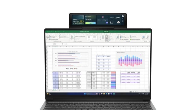 Lenovo Magic Bay Bar on laptop